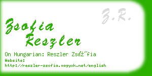 zsofia reszler business card